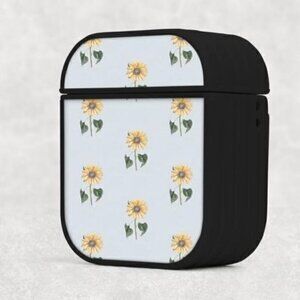 Blue Sunflower Airpod Case